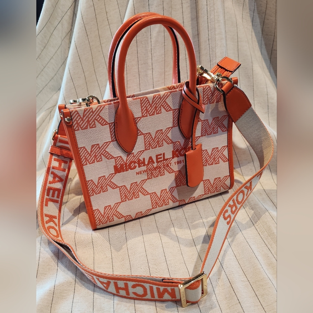 Michael Kors Orange Mirella Logo Purse